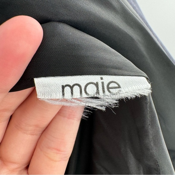 Maje Wool Zipper Biker Moto Blazer Jacket Size EU 40 - Picture 6 of 7